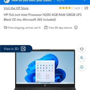 HP - 4GB Ram laptop